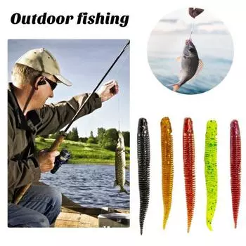 Приманка для червей Блеск Блестки Плавающий ПВХ Реалистичный Стрейч Пресная вода Морская вода Универсальная вино красного