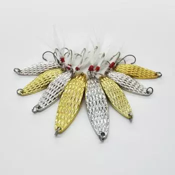 Приманка для дальнего морского рыболовства с блестящими пайетками, усиленным перьевым крючком и алмазной пиявкой для ловли окуня и пресноводной рыбы. 5g/3.8cm