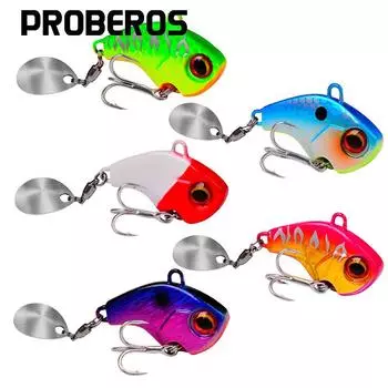 Приманка для длинного броска PROBEROS с блестками, вращающимися вибрирующими блестками, погружная приманка