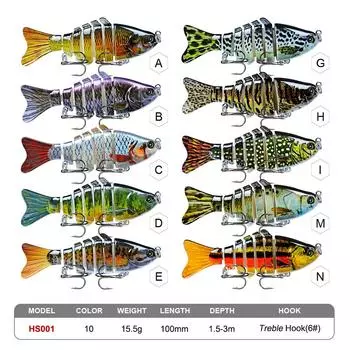 Приманка для имитации рыбалки на открытом воздухе (15,5 г/10 см) приманки