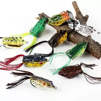 Приманка для ловли лягушек, приманка с верхней водой, воблёр, гольян, поппер, снасти, окунь, ловец змееголова, набор приманок, бионика 9pcs