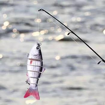 Приманка для ловли окуня Искусственная приманка Реалистичные глаза, похожие на живые Многосоставная тонущая поверхностная Style B