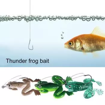 Приманка для лягушки Невисящий нижний острый крючок Нержавеющая защита от поломки Устойчивость к укусам 3D «рыбий глаз» Высокопрочная приманка для лягушки Уличные снасти