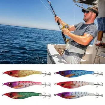 Приманка для ночной рыбалки Соблазнительная Увеличение скорости ловли Для любой воды Подходит для использования на открытом воздухе зелёный/красный