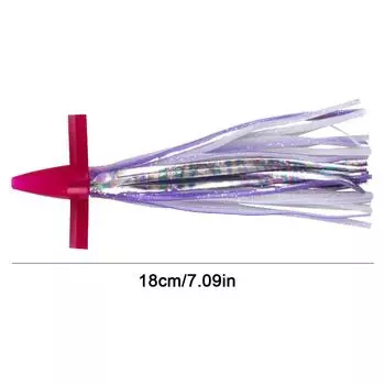 Приманка для рыбалки в виде осьминога и кальмара, силиконовая приманка для троллинга на марлина и тунца, 18 см, биомиметическая приманка для морской рыбалки в виде кальмара розы красного