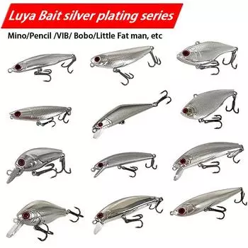 Приманка Luya, гальванизированная серебряная серия, поддельная приманка, погружной карандаш, Xiaomi Nuozhi Word Dog, маленький толстый шарик, легкая жесткая приманка с морской водой