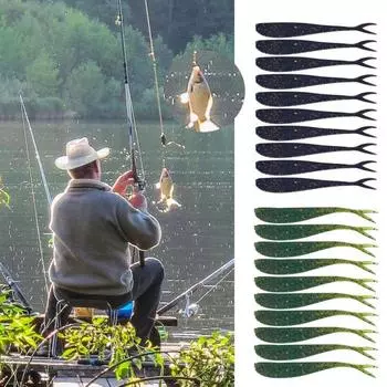 Приманка с двойным разделенным хвостом, реалистичная гибкая длинная красочная пресноводная морская вода, универсальная искусственная рыболовная приманка красный