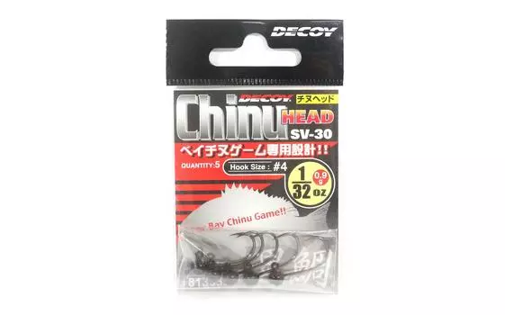 Decoy SV-30 Jig Head Chinu Head Heavy Duty Hook Размер 4, 1/32 унции (3355)