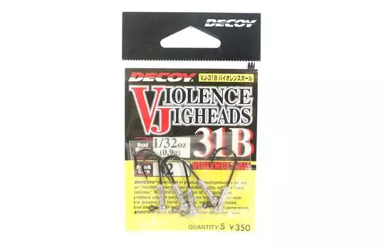 Приманка VJ-31B Джиг-головка Насилие Шар Сверхмощный Крючок Размер 2, 1/32 унции (5336)