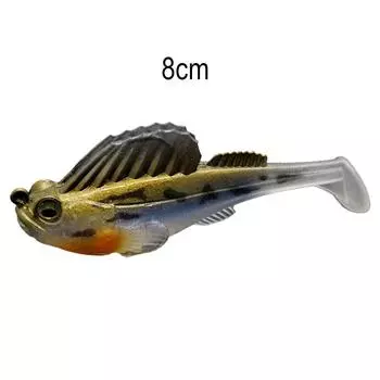 Приманки для ловли окуня Bluegill Swimbait Fin Guarded Hook E14g/8cm