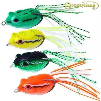 Приманки для ловли окуня, искусственная приманка для лягушки, мягкие приманки с металлическими крючками, приманка для ловли окуня 1
