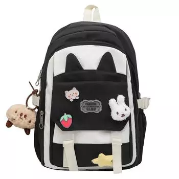 Primary School Student Schoolbag Girls Grade 3-6 Large Capacity Backpack for Children чёрный