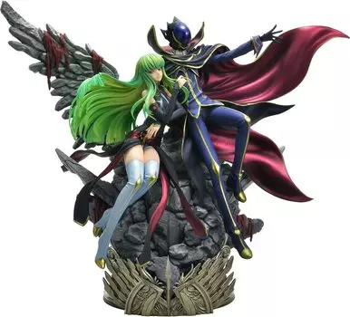 Prime 1 Studio Concept Masterline Code Geass Lelouch of the Rebellion R2 Lelouch Lamperouge H44 x W48 x D22cm Polystone Scale Statue & C.C. 1/6