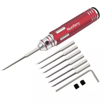 Prime Model Scriber Gundam Resin Engraving Scribline Hobby Cutting Tool Chisel 7 Blades 0.1/0.2/0.4/0.6/0.8/1.0/2.0mm