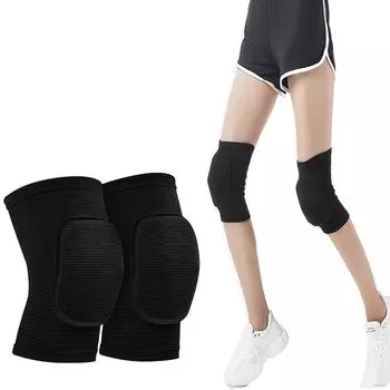 PrimeBlis Knee Knee Shock Dual Knee Set for and Unisex Pads, Protectors, Absorbing, Mountaineering, Yoga, Dance, Athletics, Compression, Washable, чёрный