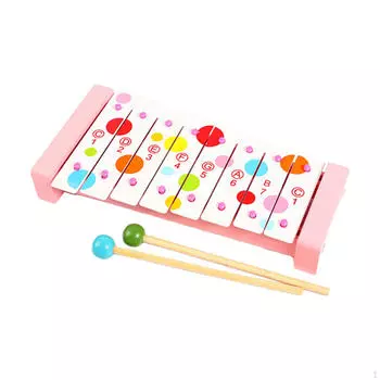 Примечание Glockenspiel детский музыкальный инструмент ручная перкуссия профессиональный ксилофон Pink 24x11x4cm