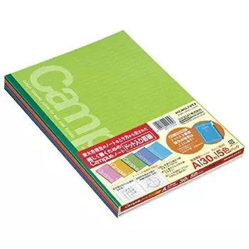 Примечание кампуса KOKUYO (Пунктирная линейка) 5 книг x 5 в А-образную линейку