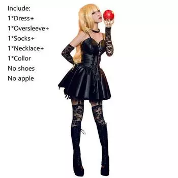Примечание Платье Мисы Амане Имитация Женский Косплей Костюм Наряд на Хэллоуин M(No shoes)