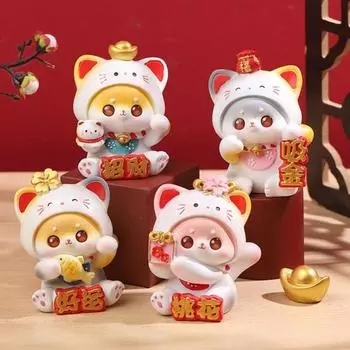 Применение милого возникновения статуи кота прелестное широкое декоративное A