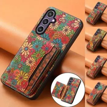 Применимо, чехол-сумка для мобильных телефонов Samsung S24/S23 Plus Ultra Series с клеящейся крышкой имеет 3 слота для карт, в которые можно вставить 3 карты. S24 зелёный