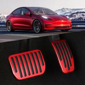Применимо для Tesla Model 3/Y/2024 Renewal 3 Throttle Brake Rest Педаль тормоза Противоскользящая и износостойкая крышка аксессуара чёрный