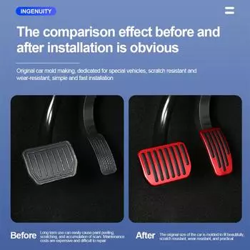 Применимо для Tesla Model 3/Y/2024 Renewal 3 Throttle Brake Rest Педаль тормоза Противоскользящая и износостойкая крышка аксессуара чёрный