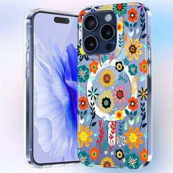 Применимо к Apple 16 Магнитный чехол для мобильного телефона Ins Wind Iphone15 Гальваническое покрытие 14pro Двухслойная печать Чехол для мобильного телефона Imd iphone 16promax