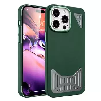 Применимо к Apple 16Pro Чехол для мобильного телефона 15 Полый рассеиватель тепла Магнитный присоска Чехол для мобильного телефона Iphone13Pro 14 iphone16 тёмно-синий