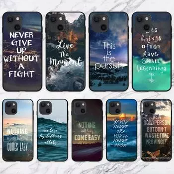 Применимо к чехлу для мобильного телефона iPhone16, новый чехол для мобильного телефона с изображением английского алфавита в ландшафтном стиле iPhone13