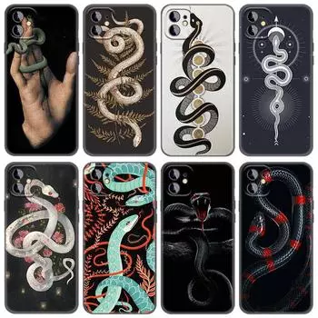 Применимо к чехлу для мобильного телефона iPhone16, новый чехол для мобильного телефона с изображением домашнего животного и змеи iPhone13
