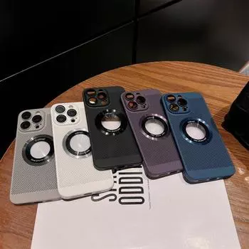 Применимо к чехлу для мобильного телефона iPhone16, сетчатому чехлу Apple 15, магнитному всасыванию для рассеивания тепла и этикетке утечки 14, iPhone16PRO MAX