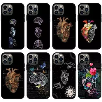 Применимо к iPhone16 Чехол для мобильного телефона Новый персонализированный креативный чехол для мобильного телефона Heart Organ iPhone13