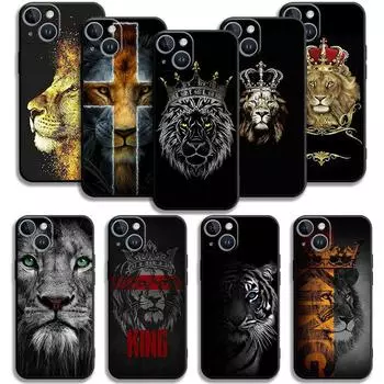 Применимо к iPhone16 чехол для мобильного телефона новый модный мужской чехол для мобильного телефона с изображением льва iPhone13