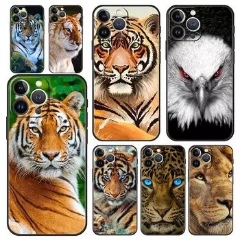 Применимо к iPhone16 чехол для мобильного телефона Trendy Man New Forest Tiger Lion Eagle чехол для мобильного телефона iPhone13