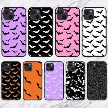 Применимо к iPhone16 Чехол для мобильного телефона Новый чехол для телефона для пары Хэллоуин летучая мышь животное iPhone13