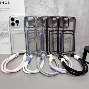 Применимо к Iphone16 Карманный чехол, Чехол для мобильного телефона 15 Apple 16promax Гальванопокрытие 14 Карты 13 Ремешки 12 Трансграничный 11 Apple 16