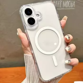 Применимо к iPhone16 Магнитный чехол для мобильного телефона 15 Прозрачный 11 Apple 16promax14 Все включено 13 Нишевый 12 Apple 16