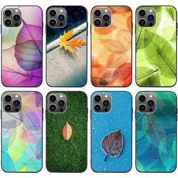 Применимо к iPhone16Pro Чехол для мобильного телефона Girl Simple Literary Small Fresh Leaf Чехол для мобильного телефона iphone13