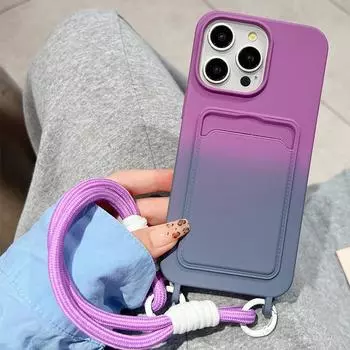 Применимо к iPhone16Promax Card Чехол для мобильного телефона 15 Постепенное изменение 14 Apple 16 Ремешок 13 Впрыск топлива 12 Трансграничный 11 Apple 16