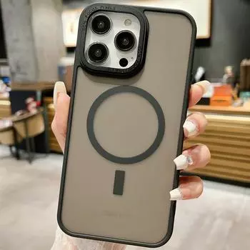 Применимо к iPhone16promax Магнитный чехол для мобильного телефона 15 Полупрозрачный 14pro Матовый 13 Advanced Sense 12/11 Простой Apple 16
