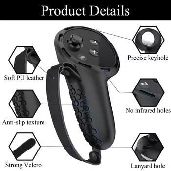 Применимо Oculus/Meta quest 3, силиконовый защитный чехол с ручкой, нескользящий чехол для геймпада, аксессуары VR чёрный