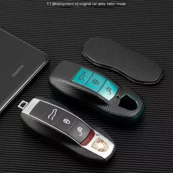 ПрименимоBSJЧехол для автомобильных ключейMacanCayenne Panamera718Чехол для автомобильных ключей с пряжкой из кожи PorscheAStyle-Intelligenc