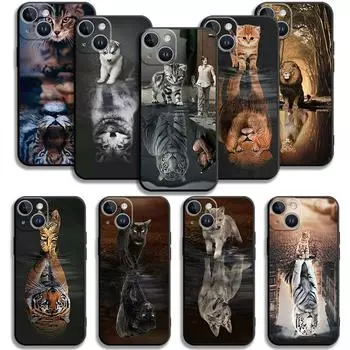 Применимый чехол для мобильного телефона iPhone16, новый чехол для мобильного телефона с изображением домашнего животного и кошки, чехол для телефона с изображением кошки iPhone13