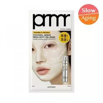 Primera [Интенсивный уход за порами] Primera Vitatinol Serum Mega Shot Gel Mask 1 лист 5 листов 1 лист