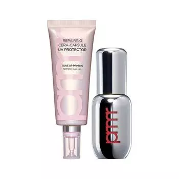 Primera Repairing Ceracapsula Uv Protector 40 мл Spf50+ Pa++++ + Retinol Volume Lip Serum Bear 12 г Набор из 2 шт. Tone Up Rosy