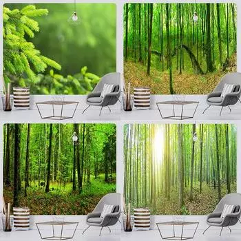 Primeval Forest Tapestry Office Living Room Decoration Home Wall Tapestry 100x75cm