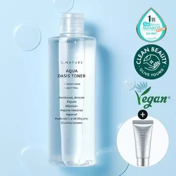 [Примирение 1 место] Esnature Aqua Oasis Тоник 300мл специальный (+ 30 мл увлажняющего крема в комплекте.), Корейская косметика