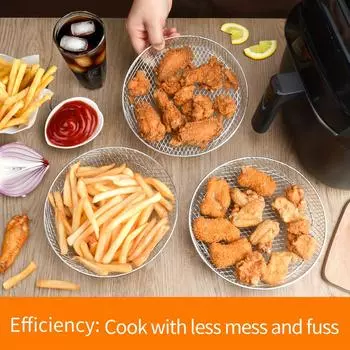 Принадлежности для аэрофритюрницы 3-в-1, универсальная штабелируемая стойка из нержавеющей стали 3pcs