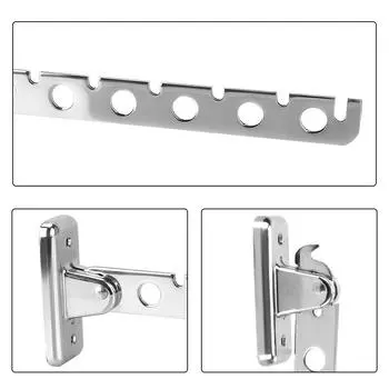 Принадлежности для хранения белья из нержавеющей стали, экономящая пространство в помещении, сушилка для одежды с 6 отверстиями, настенные складные вешалки для одежды серебряный