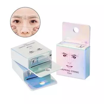 Принадлежности для микроблейдинга, нить для позиционирования бровей, нить для картирования бровей, нить для татуировки 10 метров чёрный